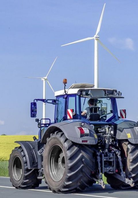 Traktoren und Windturbinen haben hydraulische Komponenten
